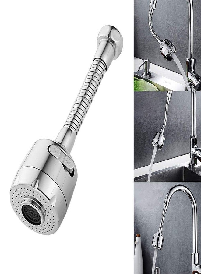 DONDA Stainless Steel 360 Degree Flexible Rotating 2 Modes Water Saving Faucet, Silver, Painted Finish - Image 1